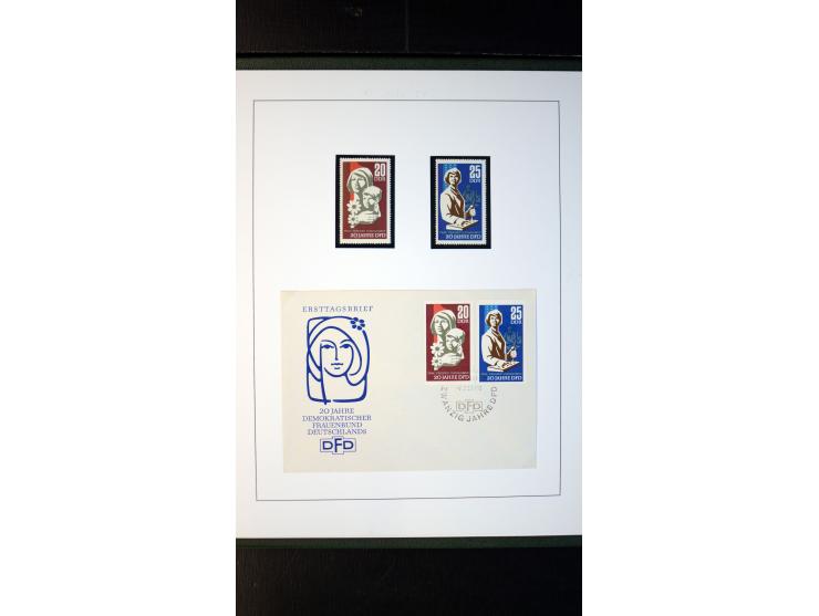 1945/90, postfrische und etwas gestempelte Sammlung mit FDC, dabei SBZ Mi.-Nr. Bl.1X, 4, 5X (2), 5Y (2), 5S, 6 (4), DDR Bl.7 