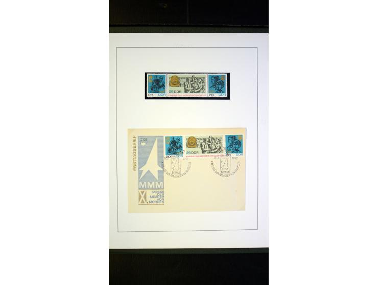 1945/90, postfrische und etwas gestempelte Sammlung mit FDC, dabei SBZ Mi.-Nr. Bl.1X, 4, 5X (2), 5Y (2), 5S, 6 (4), DDR Bl.7 