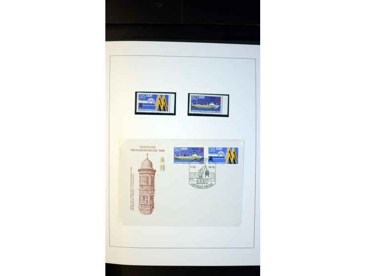 1945/90, postfrische und etwas gestempelte Sammlung mit FDC, dabei SBZ Mi.-Nr. Bl.1X, 4, 5X (2), 5Y (2), 5S, 6 (4), DDR Bl.7 