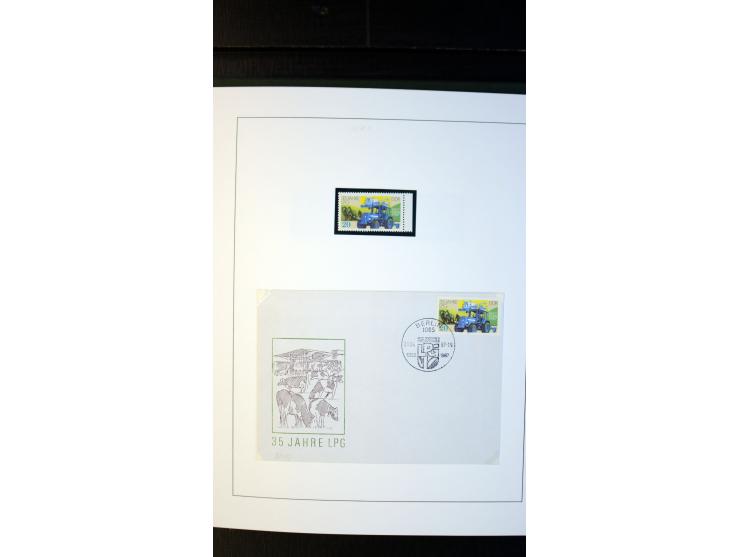 1945/90, postfrische und etwas gestempelte Sammlung mit FDC, dabei SBZ Mi.-Nr. Bl.1X, 4, 5X (2), 5Y (2), 5S, 6 (4), DDR Bl.7 