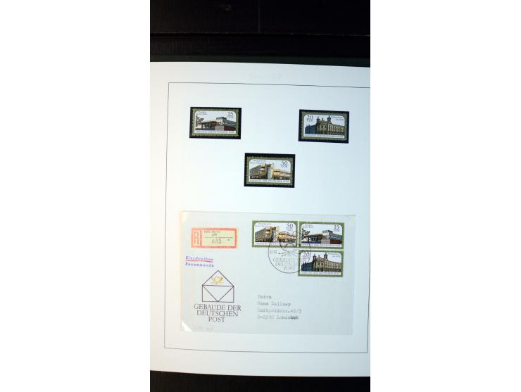 1945/90, postfrische und etwas gestempelte Sammlung mit FDC, dabei SBZ Mi.-Nr. Bl.1X, 4, 5X (2), 5Y (2), 5S, 6 (4), DDR Bl.7 