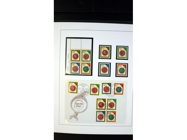 1945/90, postfrische und etwas gestempelte Sammlung mit FDC, dabei SBZ Mi.-Nr. Bl.1X, 4, 5X (2), 5Y (2), 5S, 6 (4), DDR Bl.7 
