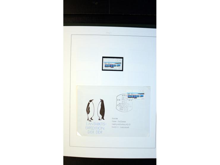 1945/90, postfrische und etwas gestempelte Sammlung mit FDC, dabei SBZ Mi.-Nr. Bl.1X, 4, 5X (2), 5Y (2), 5S, 6 (4), DDR Bl.7 