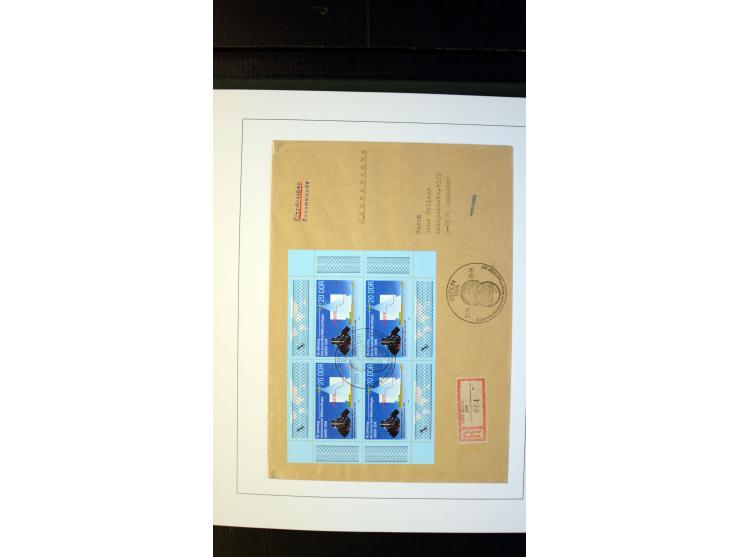 1945/90, postfrische und etwas gestempelte Sammlung mit FDC, dabei SBZ Mi.-Nr. Bl.1X, 4, 5X (2), 5Y (2), 5S, 6 (4), DDR Bl.7 
