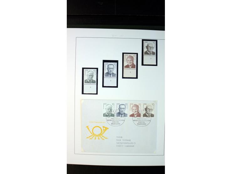 1945/90, postfrische und etwas gestempelte Sammlung mit FDC, dabei SBZ Mi.-Nr. Bl.1X, 4, 5X (2), 5Y (2), 5S, 6 (4), DDR Bl.7 