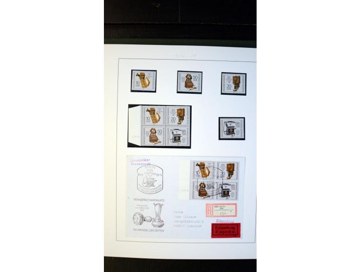 1945/90, postfrische und etwas gestempelte Sammlung mit FDC, dabei SBZ Mi.-Nr. Bl.1X, 4, 5X (2), 5Y (2), 5S, 6 (4), DDR Bl.7 