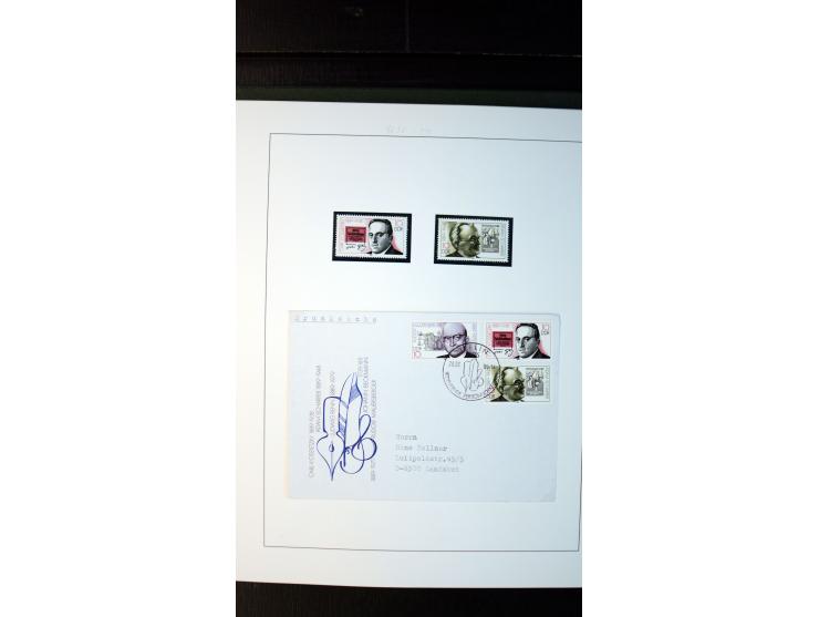 1945/90, postfrische und etwas gestempelte Sammlung mit FDC, dabei SBZ Mi.-Nr. Bl.1X, 4, 5X (2), 5Y (2), 5S, 6 (4), DDR Bl.7 