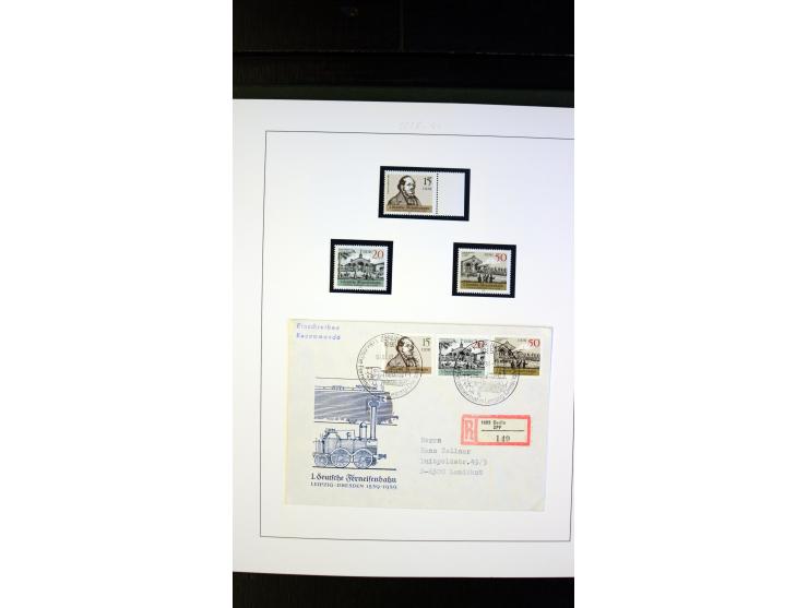 1945/90, postfrische und etwas gestempelte Sammlung mit FDC, dabei SBZ Mi.-Nr. Bl.1X, 4, 5X (2), 5Y (2), 5S, 6 (4), DDR Bl.7 