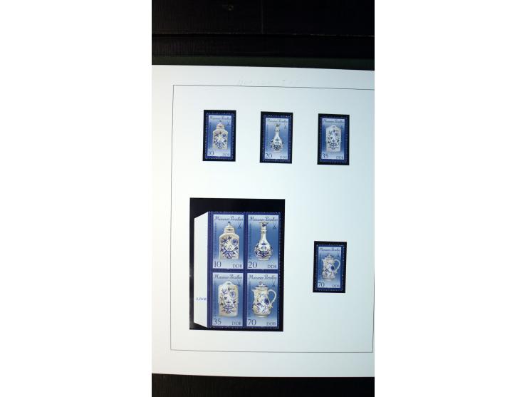 1945/90, postfrische und etwas gestempelte Sammlung mit FDC, dabei SBZ Mi.-Nr. Bl.1X, 4, 5X (2), 5Y (2), 5S, 6 (4), DDR Bl.7 