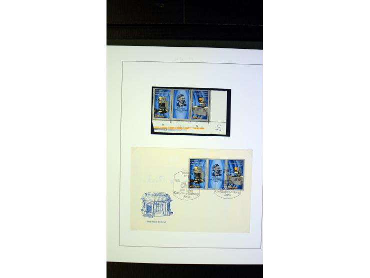 1945/90, postfrische und etwas gestempelte Sammlung mit FDC, dabei SBZ Mi.-Nr. Bl.1X, 4, 5X (2), 5Y (2), 5S, 6 (4), DDR Bl.7 