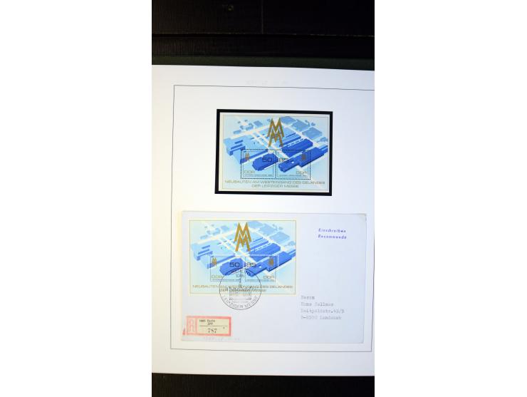 1945/90, postfrische und etwas gestempelte Sammlung mit FDC, dabei SBZ Mi.-Nr. Bl.1X, 4, 5X (2), 5Y (2), 5S, 6 (4), DDR Bl.7 
