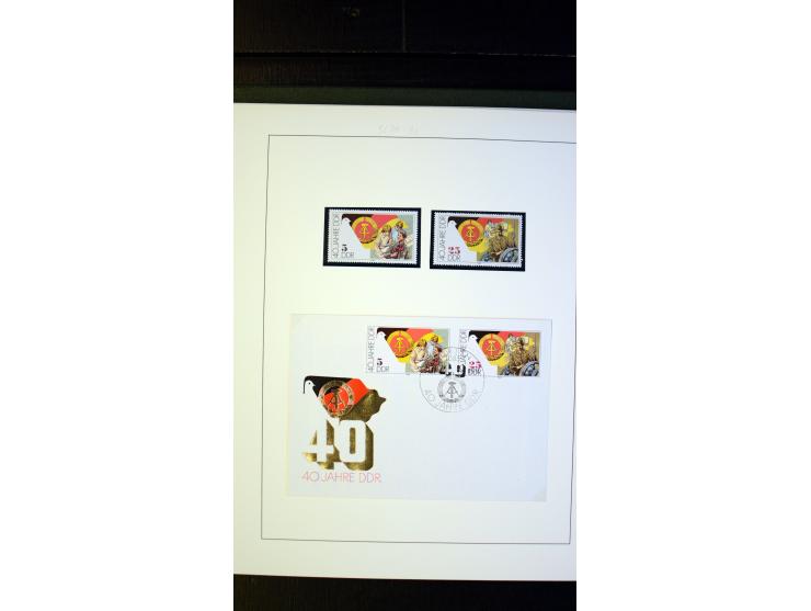 1945/90, postfrische und etwas gestempelte Sammlung mit FDC, dabei SBZ Mi.-Nr. Bl.1X, 4, 5X (2), 5Y (2), 5S, 6 (4), DDR Bl.7 