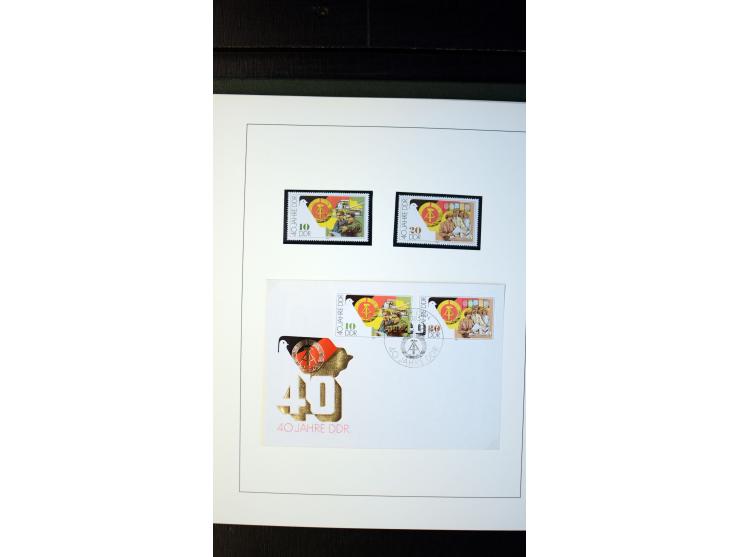 1945/90, postfrische und etwas gestempelte Sammlung mit FDC, dabei SBZ Mi.-Nr. Bl.1X, 4, 5X (2), 5Y (2), 5S, 6 (4), DDR Bl.7 
