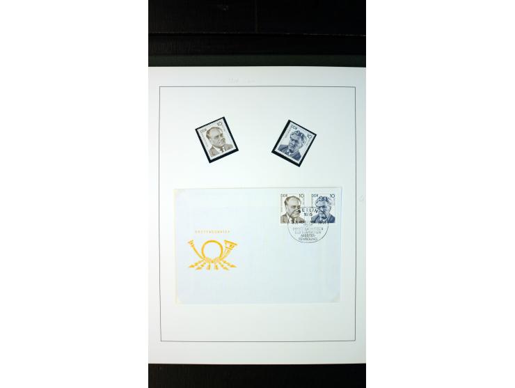1945/90, postfrische und etwas gestempelte Sammlung mit FDC, dabei SBZ Mi.-Nr. Bl.1X, 4, 5X (2), 5Y (2), 5S, 6 (4), DDR Bl.7 