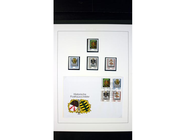 1945/90, postfrische und etwas gestempelte Sammlung mit FDC, dabei SBZ Mi.-Nr. Bl.1X, 4, 5X (2), 5Y (2), 5S, 6 (4), DDR Bl.7 