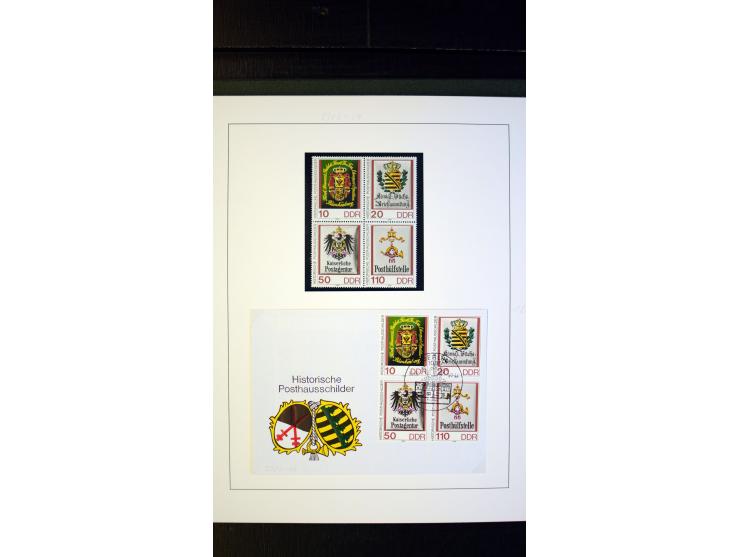 1945/90, postfrische und etwas gestempelte Sammlung mit FDC, dabei SBZ Mi.-Nr. Bl.1X, 4, 5X (2), 5Y (2), 5S, 6 (4), DDR Bl.7 