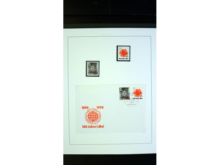 1945/90, postfrische und etwas gestempelte Sammlung mit FDC, dabei SBZ Mi.-Nr. Bl.1X, 4, 5X (2), 5Y (2), 5S, 6 (4), DDR Bl.7 