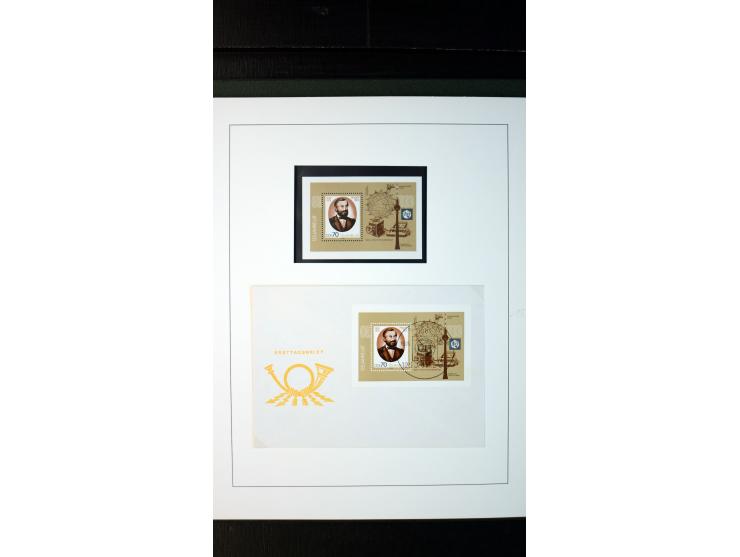 1945/90, postfrische und etwas gestempelte Sammlung mit FDC, dabei SBZ Mi.-Nr. Bl.1X, 4, 5X (2), 5Y (2), 5S, 6 (4), DDR Bl.7 