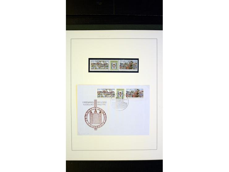 1945/90, postfrische und etwas gestempelte Sammlung mit FDC, dabei SBZ Mi.-Nr. Bl.1X, 4, 5X (2), 5Y (2), 5S, 6 (4), DDR Bl.7 
