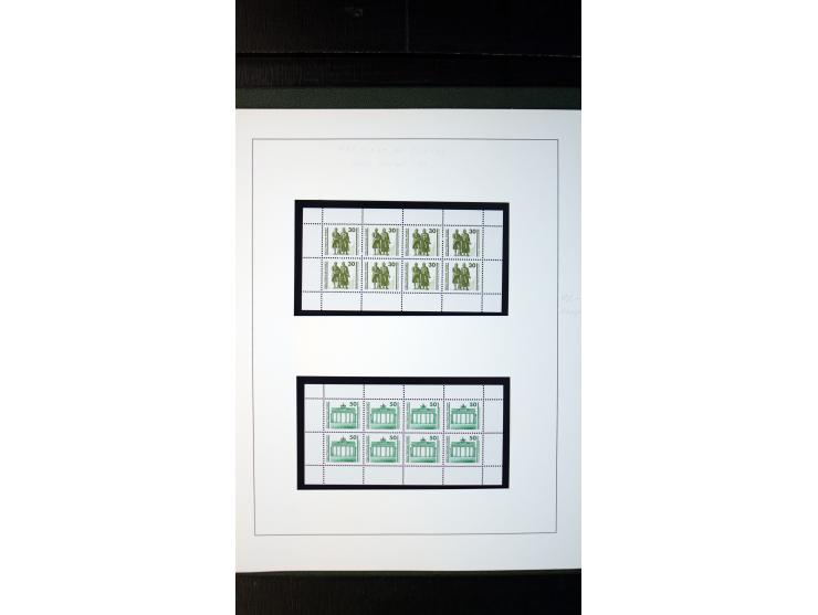 1945/90, postfrische und etwas gestempelte Sammlung mit FDC, dabei SBZ Mi.-Nr. Bl.1X, 4, 5X (2), 5Y (2), 5S, 6 (4), DDR Bl.7 