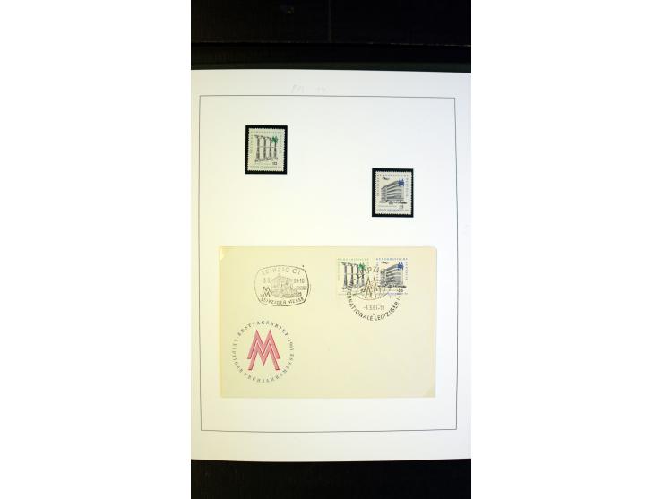 1945/90, postfrische und etwas gestempelte Sammlung mit FDC, dabei SBZ Mi.-Nr. Bl.1X, 4, 5X (2), 5Y (2), 5S, 6 (4), DDR Bl.7 