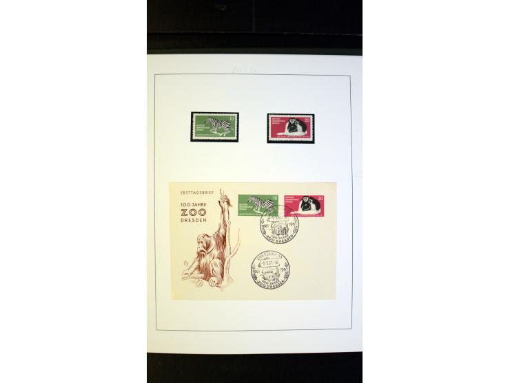 1945/90, postfrische und etwas gestempelte Sammlung mit FDC, dabei SBZ Mi.-Nr. Bl.1X, 4, 5X (2), 5Y (2), 5S, 6 (4), DDR Bl.7 