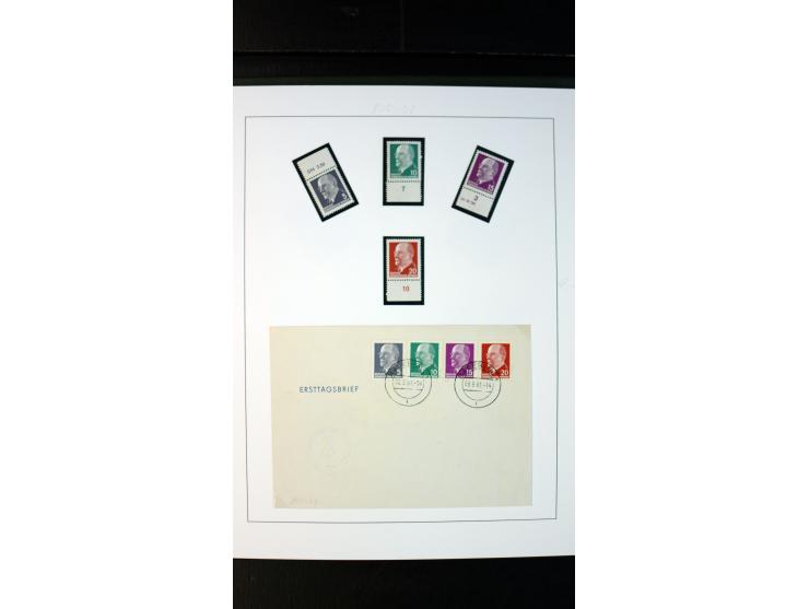 1945/90, postfrische und etwas gestempelte Sammlung mit FDC, dabei SBZ Mi.-Nr. Bl.1X, 4, 5X (2), 5Y (2), 5S, 6 (4), DDR Bl.7 