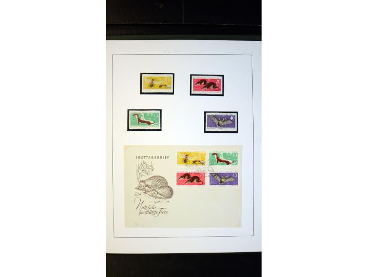 1945/90, postfrische und etwas gestempelte Sammlung mit FDC, dabei SBZ Mi.-Nr. Bl.1X, 4, 5X (2), 5Y (2), 5S, 6 (4), DDR Bl.7 