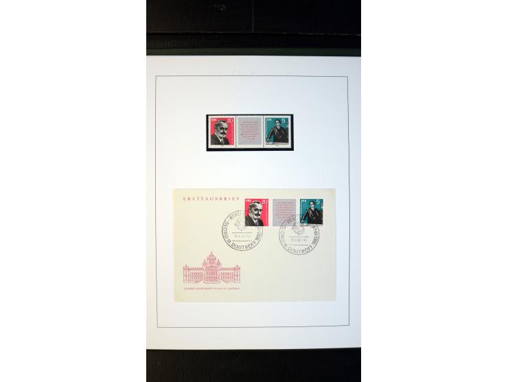 1945/90, postfrische und etwas gestempelte Sammlung mit FDC, dabei SBZ Mi.-Nr. Bl.1X, 4, 5X (2), 5Y (2), 5S, 6 (4), DDR Bl.7 