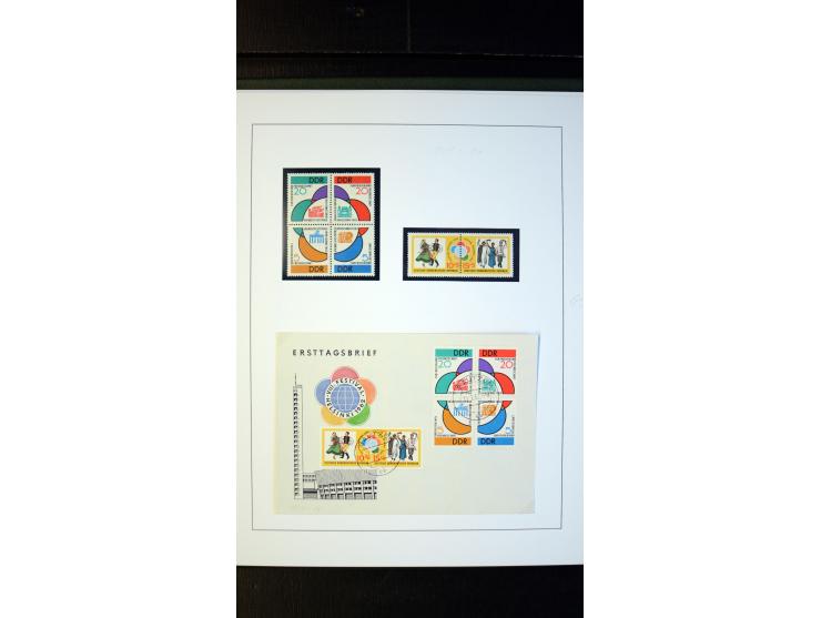1945/90, postfrische und etwas gestempelte Sammlung mit FDC, dabei SBZ Mi.-Nr. Bl.1X, 4, 5X (2), 5Y (2), 5S, 6 (4), DDR Bl.7 