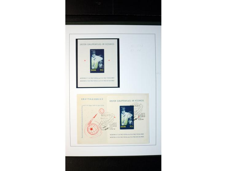 1945/90, postfrische und etwas gestempelte Sammlung mit FDC, dabei SBZ Mi.-Nr. Bl.1X, 4, 5X (2), 5Y (2), 5S, 6 (4), DDR Bl.7 