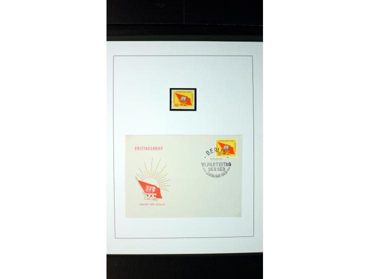 1945/90, postfrische und etwas gestempelte Sammlung mit FDC, dabei SBZ Mi.-Nr. Bl.1X, 4, 5X (2), 5Y (2), 5S, 6 (4), DDR Bl.7 