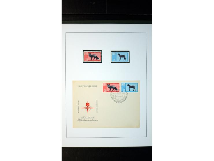 1945/90, postfrische und etwas gestempelte Sammlung mit FDC, dabei SBZ Mi.-Nr. Bl.1X, 4, 5X (2), 5Y (2), 5S, 6 (4), DDR Bl.7 