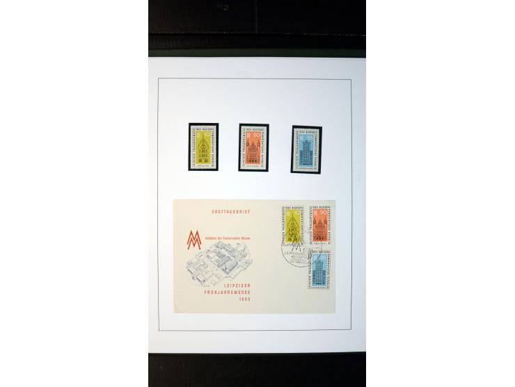 1945/90, postfrische und etwas gestempelte Sammlung mit FDC, dabei SBZ Mi.-Nr. Bl.1X, 4, 5X (2), 5Y (2), 5S, 6 (4), DDR Bl.7 