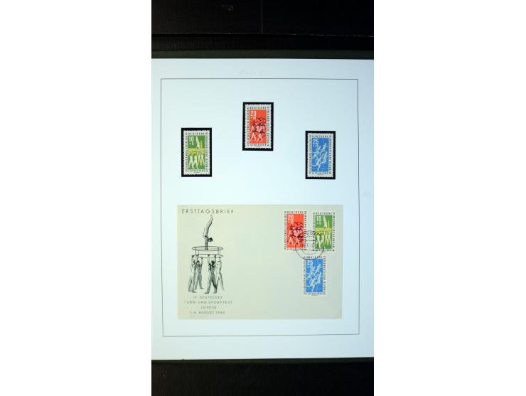 1945/90, postfrische und etwas gestempelte Sammlung mit FDC, dabei SBZ Mi.-Nr. Bl.1X, 4, 5X (2), 5Y (2), 5S, 6 (4), DDR Bl.7 
