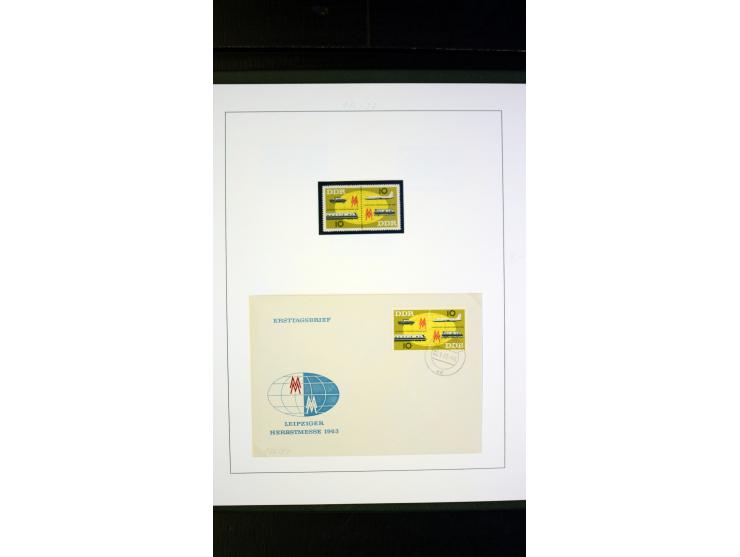 1945/90, postfrische und etwas gestempelte Sammlung mit FDC, dabei SBZ Mi.-Nr. Bl.1X, 4, 5X (2), 5Y (2), 5S, 6 (4), DDR Bl.7 
