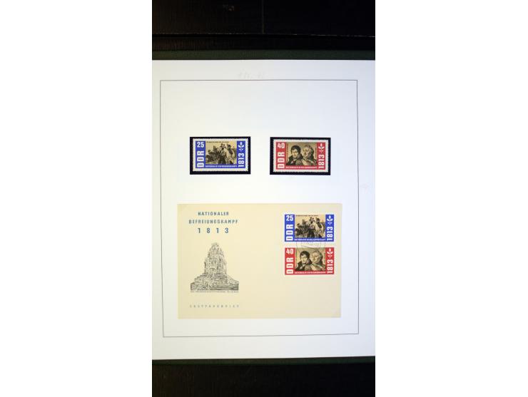 1945/90, postfrische und etwas gestempelte Sammlung mit FDC, dabei SBZ Mi.-Nr. Bl.1X, 4, 5X (2), 5Y (2), 5S, 6 (4), DDR Bl.7 