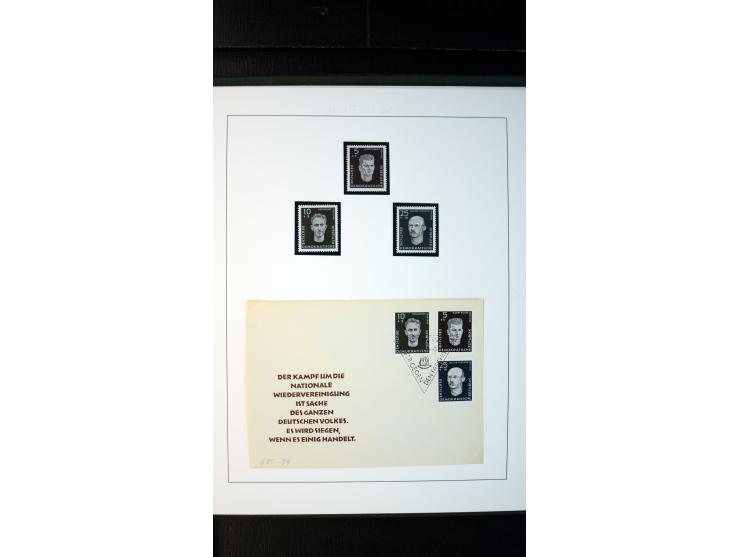 1945/90, postfrische und etwas gestempelte Sammlung mit FDC, dabei SBZ Mi.-Nr. Bl.1X, 4, 5X (2), 5Y (2), 5S, 6 (4), DDR Bl.7 