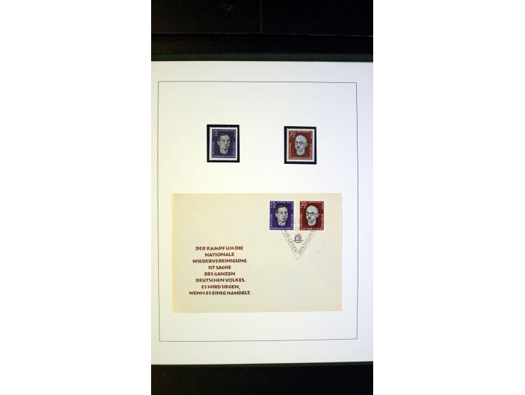 1945/90, postfrische und etwas gestempelte Sammlung mit FDC, dabei SBZ Mi.-Nr. Bl.1X, 4, 5X (2), 5Y (2), 5S, 6 (4), DDR Bl.7 