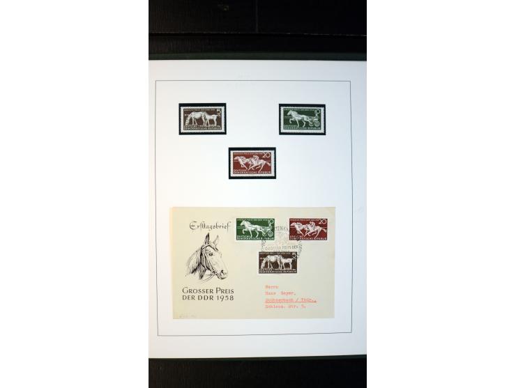 1945/90, postfrische und etwas gestempelte Sammlung mit FDC, dabei SBZ Mi.-Nr. Bl.1X, 4, 5X (2), 5Y (2), 5S, 6 (4), DDR Bl.7 