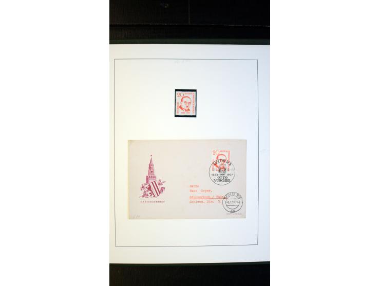 1945/90, postfrische und etwas gestempelte Sammlung mit FDC, dabei SBZ Mi.-Nr. Bl.1X, 4, 5X (2), 5Y (2), 5S, 6 (4), DDR Bl.7 