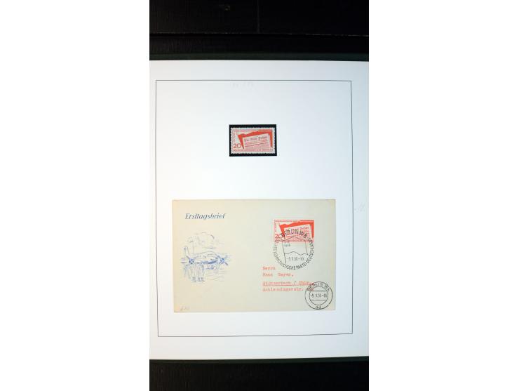 1945/90, postfrische und etwas gestempelte Sammlung mit FDC, dabei SBZ Mi.-Nr. Bl.1X, 4, 5X (2), 5Y (2), 5S, 6 (4), DDR Bl.7 