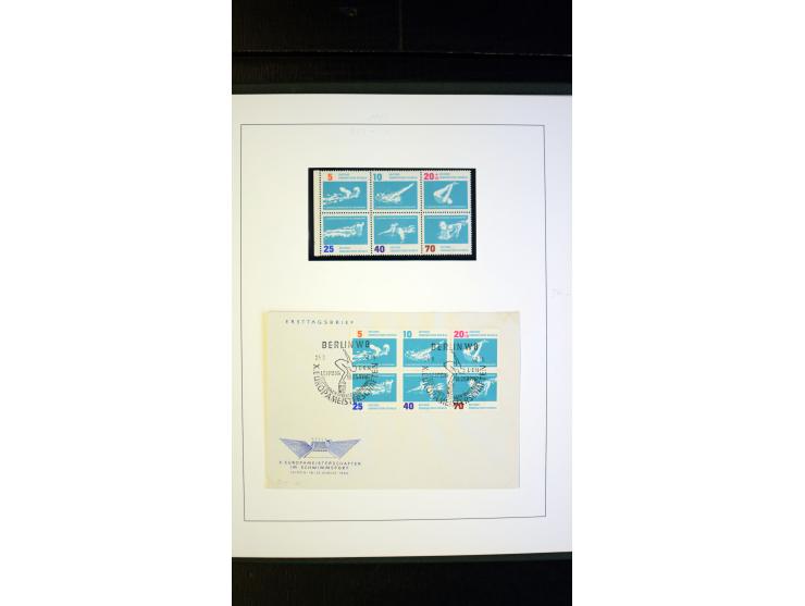 1945/90, postfrische und etwas gestempelte Sammlung mit FDC, dabei SBZ Mi.-Nr. Bl.1X, 4, 5X (2), 5Y (2), 5S, 6 (4), DDR Bl.7 