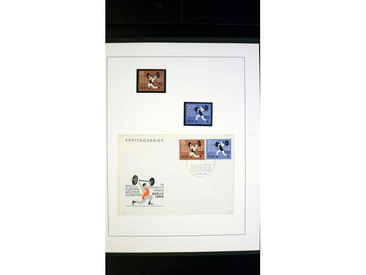 1945/90, postfrische und etwas gestempelte Sammlung mit FDC, dabei SBZ Mi.-Nr. Bl.1X, 4, 5X (2), 5Y (2), 5S, 6 (4), DDR Bl.7 