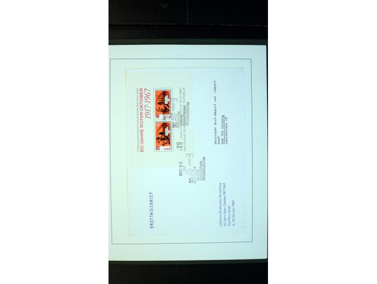 1945/90, postfrische und etwas gestempelte Sammlung mit FDC, dabei SBZ Mi.-Nr. Bl.1X, 4, 5X (2), 5Y (2), 5S, 6 (4), DDR Bl.7 