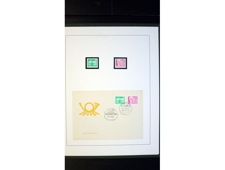1945/90, postfrische und etwas gestempelte Sammlung mit FDC, dabei SBZ Mi.-Nr. Bl.1X, 4, 5X (2), 5Y (2), 5S, 6 (4), DDR Bl.7 