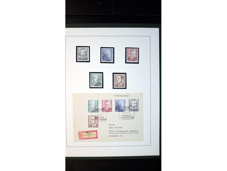 1945/90, postfrische und etwas gestempelte Sammlung mit FDC, dabei SBZ Mi.-Nr. Bl.1X, 4, 5X (2), 5Y (2), 5S, 6 (4), DDR Bl.7 