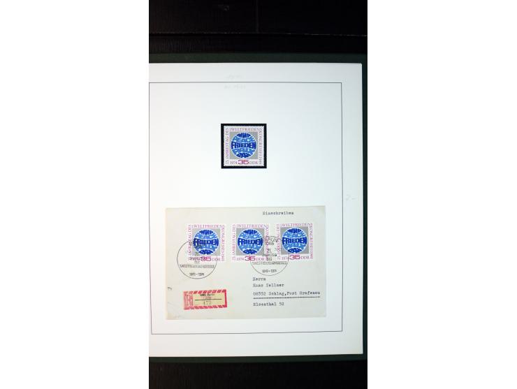 1945/90, postfrische und etwas gestempelte Sammlung mit FDC, dabei SBZ Mi.-Nr. Bl.1X, 4, 5X (2), 5Y (2), 5S, 6 (4), DDR Bl.7 