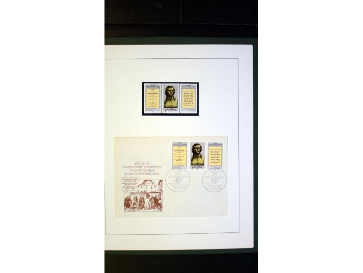 1945/90, postfrische und etwas gestempelte Sammlung mit FDC, dabei SBZ Mi.-Nr. Bl.1X, 4, 5X (2), 5Y (2), 5S, 6 (4), DDR Bl.7 
