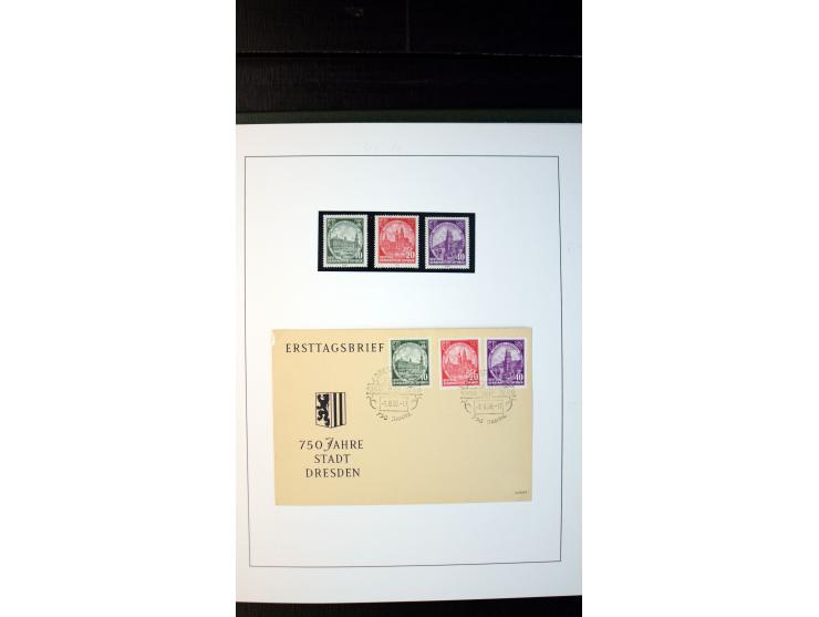 1945/90, postfrische und etwas gestempelte Sammlung mit FDC, dabei SBZ Mi.-Nr. Bl.1X, 4, 5X (2), 5Y (2), 5S, 6 (4), DDR Bl.7 